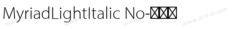 MyriadLightItalic No字体转换